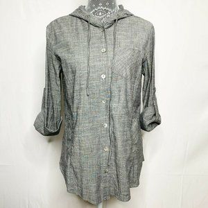 Staples Hoodie Women S Grey Multicolored Hooded Lo